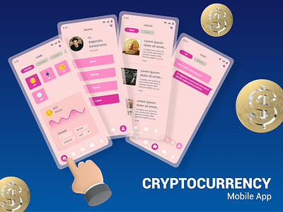 Cryptocurrency Mobile App app design icon ui uidesign uiux uiuxdesign ux vector