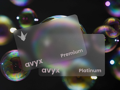 avyx glass/frosted card bubble bubbles card design glass glass card idea illustration logo platinum premium vector