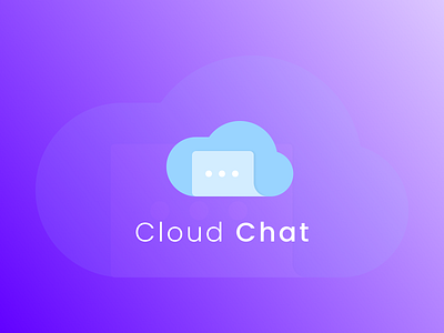 Cloud chat logo idea 2 branding clean cloud cloud chat clouds design fresh idea logo smooth vector
