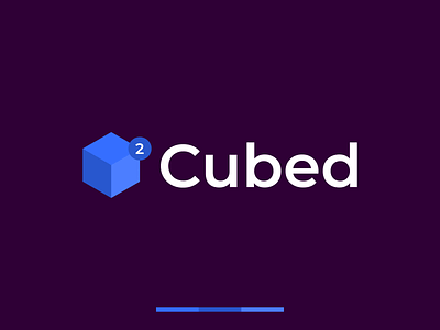 Cubed 2 app branding clean cube cubed design fresh idea isometric isometric design isometry lettering logo smooth vector