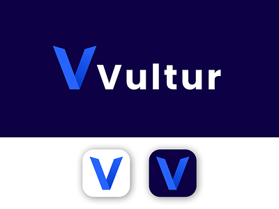 V logo design app branding clean design idea logo simple v vector vultur vulture