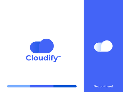 Cloudify logo app branding clean cloud cloud chat cloud logo cloudify clouds cloudy design fresh idea logo simple sky smooth up there vector