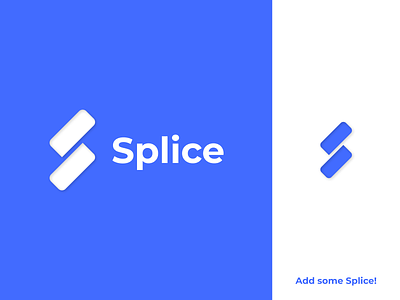 Splice logo redesign :) app blue branding bye clean design fresh idea idk logo logo design lol ok simple smooth splice tag then vector