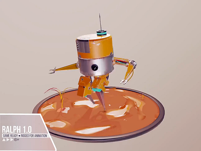 Ralph 1.0 | Game Ready | Rigged For Animation 3d animation game asset robot