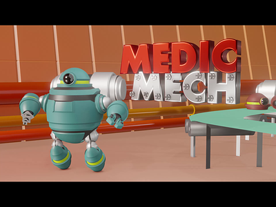 Medic Mech - 48 Hour Jam Cutscene Set 3d animation blender ui