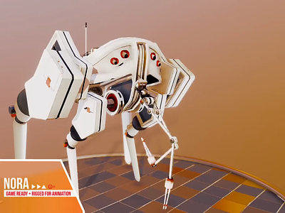 Nora | Game Ready | Rigged For Animation 3d animation 3d modeling animation blender rigging robot
