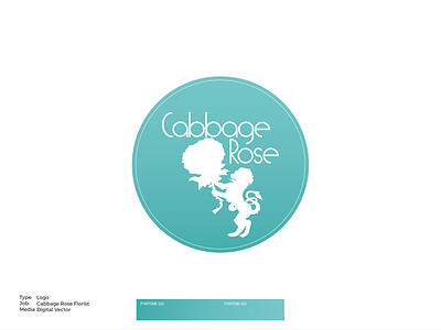 Cabbage Rose Florist Logo