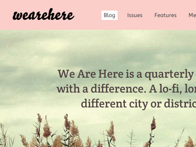 We Are Here blog maggly theme