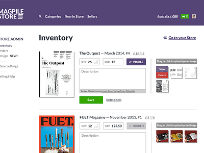 Magpile Store inventory manager ecommerce magazines magpile products store