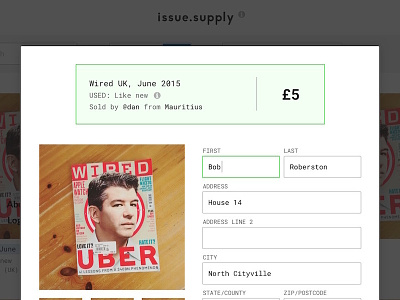 New magazine selling platform buy checkout form magazines secondhand wired