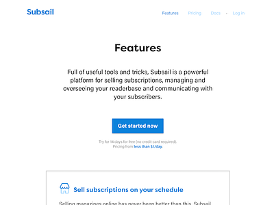 New Subsail marketing site