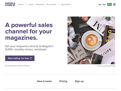 Magpile Store 2018 coffee landing magazines magpile marketing site website