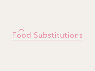 Food Substitutions Logo branding illustration logo minimalism