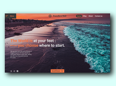 Landing page for travel website. clean ui design landing page landing page design travel travel agency ui ui ux web web design web ui website design website ui websites