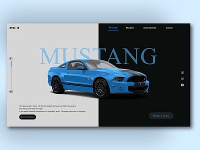 Landing page for car rental and buying website.