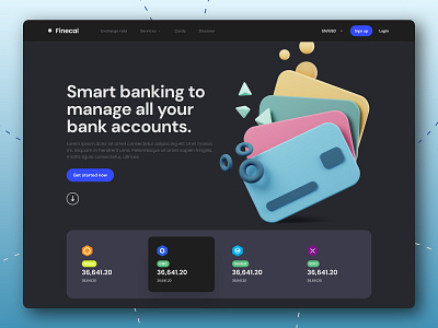 Smart Banking app banking branding card credit cards design finance money ui ui design ux web design