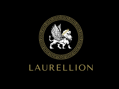 Logo laurellion art branding circle emblem graphic design illustration lion logo logotype symbol vector