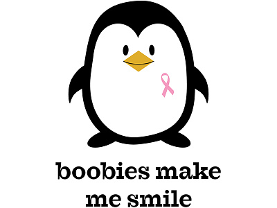 boobies make me smile penne the penguin waui design