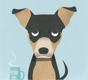 Mondays dog illustration monday sad waui design