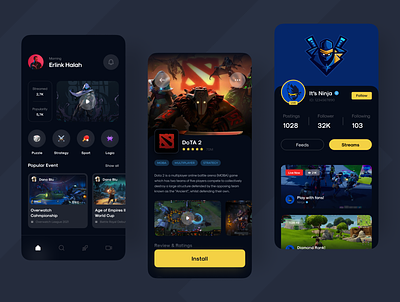 Game Streaming App UI Design by I Can Infotech on Dribbble