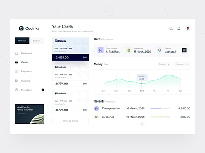 💰 Cooinks - Insurance Management Dashboard