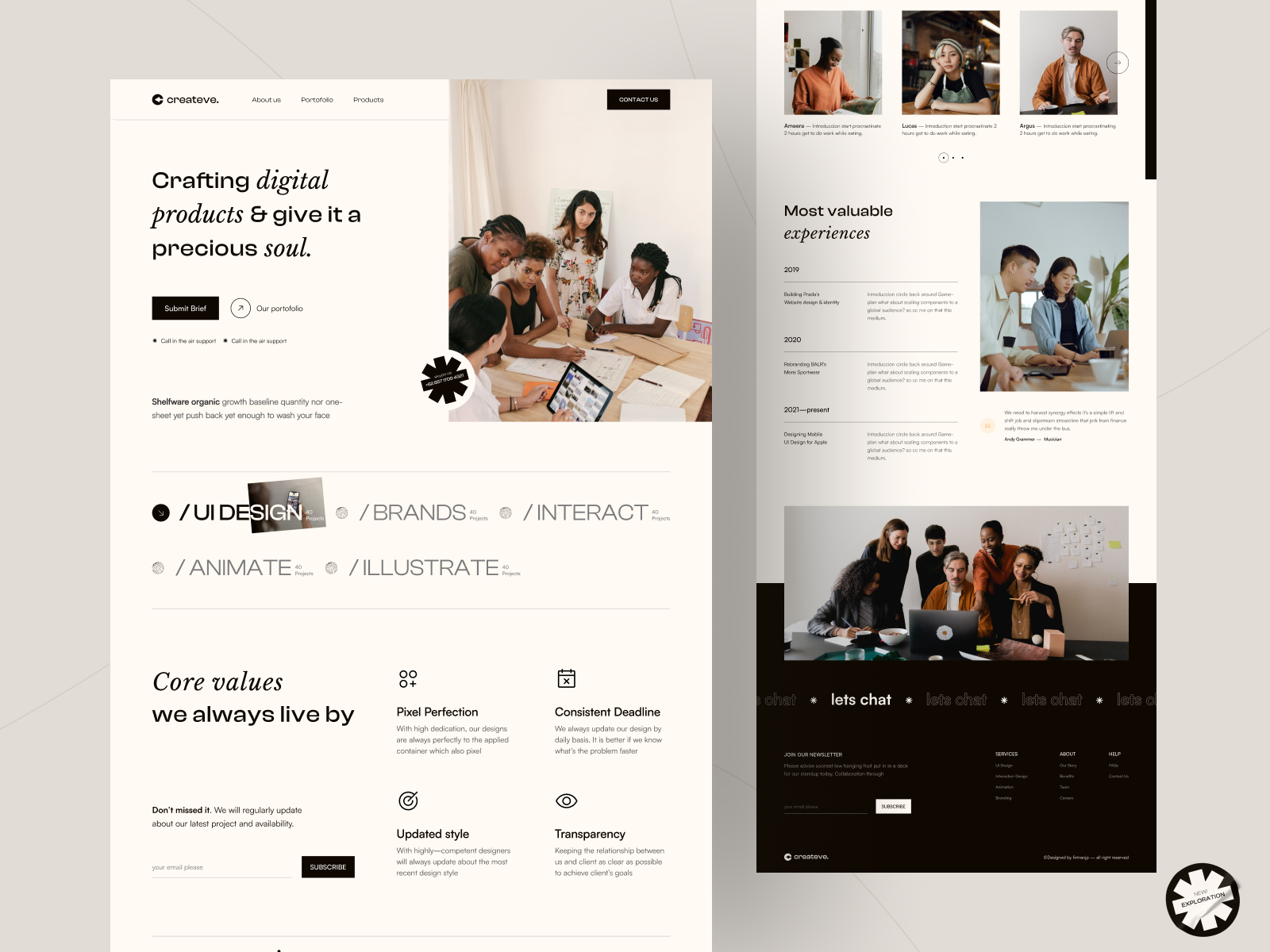 Createve. - Design Studio Landing Page by Firman JP for Vektora on Dribbble