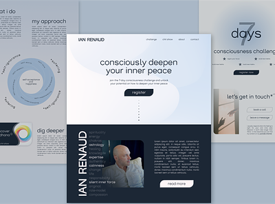 Spiritual teacher's web design branding design landing page minimal design ui web design website website design