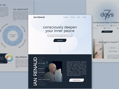 Spiritual teacher's web design branding design landing page minimal design ui web design website website design