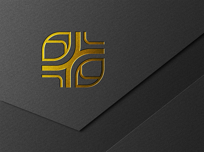 Luxurious Logo Mockup On Black Paper black dark debossed embossed gold foil letterpress logo luxury mockup paper psd