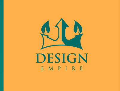 Flat and Minimal Logo Design of Design Empire creative design elegant empire flat green logo logotype minimal minimalist minimalist logo modern