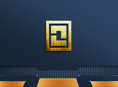 3D Gold Logo Mockup 3d abstract branding corporate creative design gold logo luxury mockup modern presentation texture