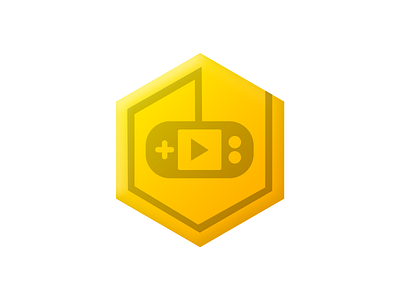 ViroHost black design emulator fun game gold icon logo video