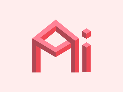 Artificial Intelligence art design icon illusion logo monumentvalley red