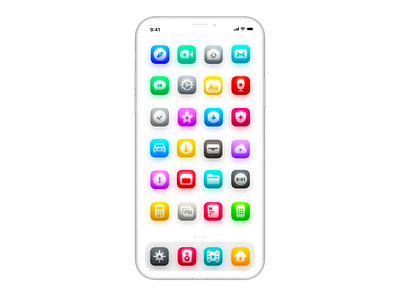 Silk Icon Project apple blur color design future gaussian glow icon illustration ios iphone pixel round