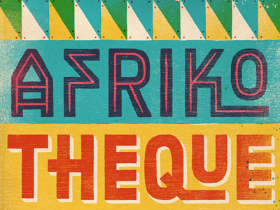 Afriko african hand drawn texture typography