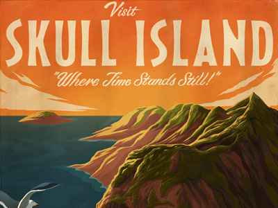 Skull Island film king kong posters travel