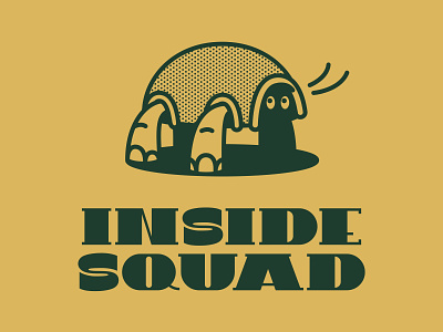 Inside Squad character characterdesign graphic halftone illustration isolation lettering retro tortoise tshirt tshirtdesign typography vector vintage