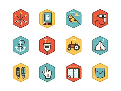 Icon Set 2 anchor arrows bird book drill icons plug pocket shoes tent tractor vector