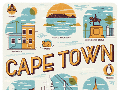 Cape Town, South Africa calendar cape town flower map mountain ocean sea south africa street texture typography vector