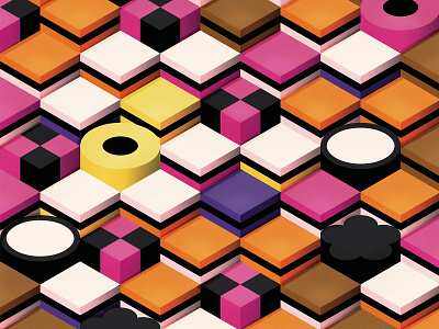 Allsorts allsorts candy gradients graphic illustration isometric liquorice pattern perspective shadows sweets vector wallpaper