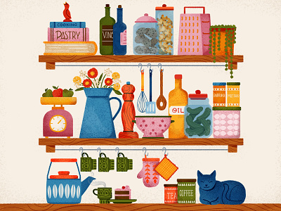 Kitchen Illustration designs, themes, templates and downloadable graphic  elements on Dribbble