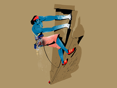 Dean Potter activity character character design climbing dean potter drawing graphic harness illustration man mountain nature outdoors perspective rock climbing texture