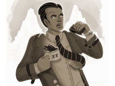 Agent Cooper character coat coffee dictaphone face fbi mountain shirt texture tie twin peaks