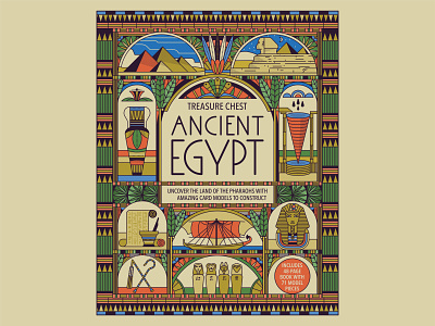 Ancient Egypt book drawing egypt history illustration pattern plants vector