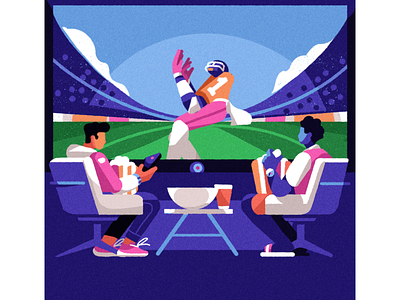 Superbowl animation character characterdesign design drawing entertainment football gamenight gif graphic illustration loop motion design motion graphics sports superbowl television texture ui vector