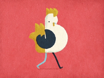 Check Out the Chicken illustration muti animation character vector texture chicken walking feather legs motion gif