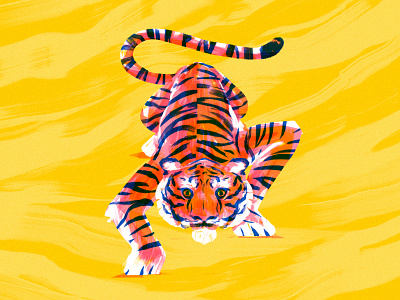 Year of the Tiger brushwork chinesenewyear design drawing fierce graphic illustration texture vector