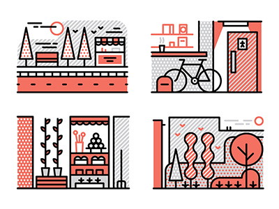 Monocle Forecast city design editorial environment graphic icons illustration lines monocle muti urban vector