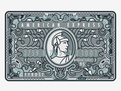 Amex Platinum Card amex art banking border card custom decorative illustration line money pattern vector