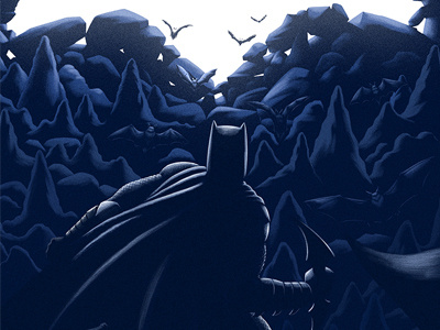 Bats! art bat batman cape cave comic dark drawing hero illustration light superhero